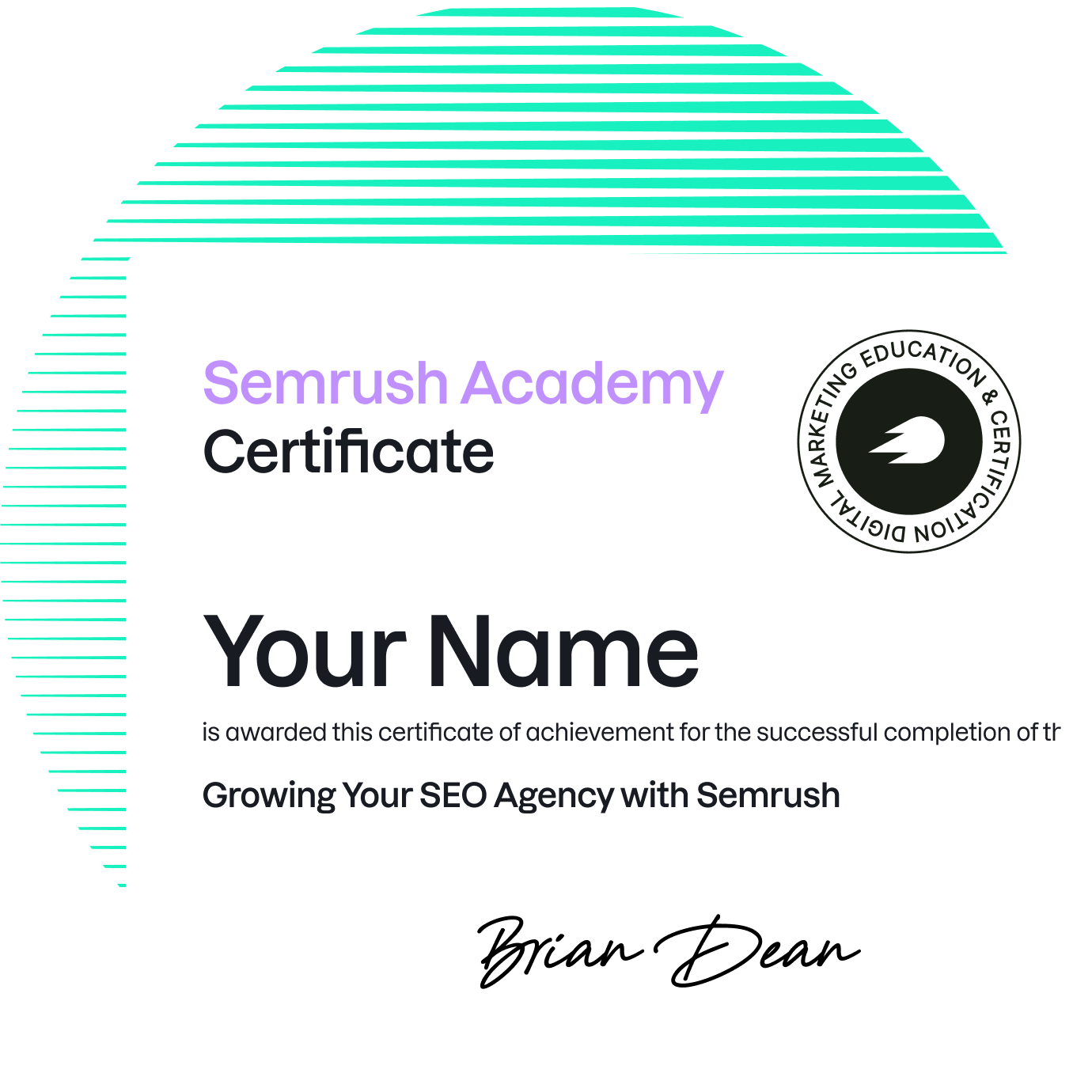 Get certified for free