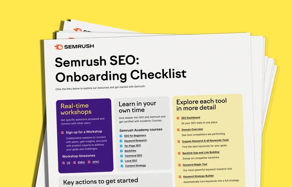 Semrush SEO: Onboarding Checklist