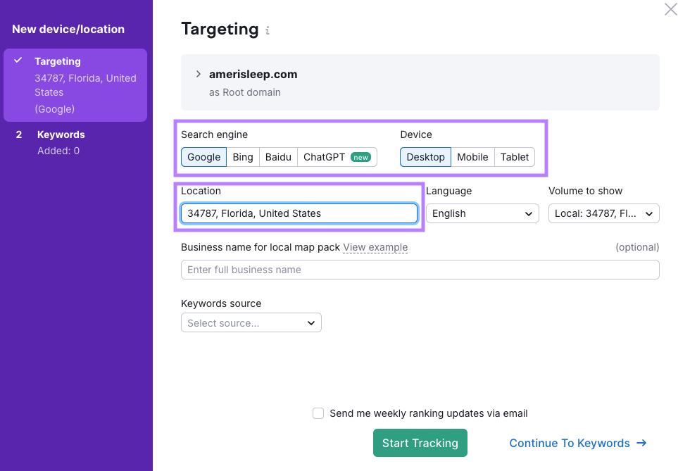 Adding location to Position Tracking