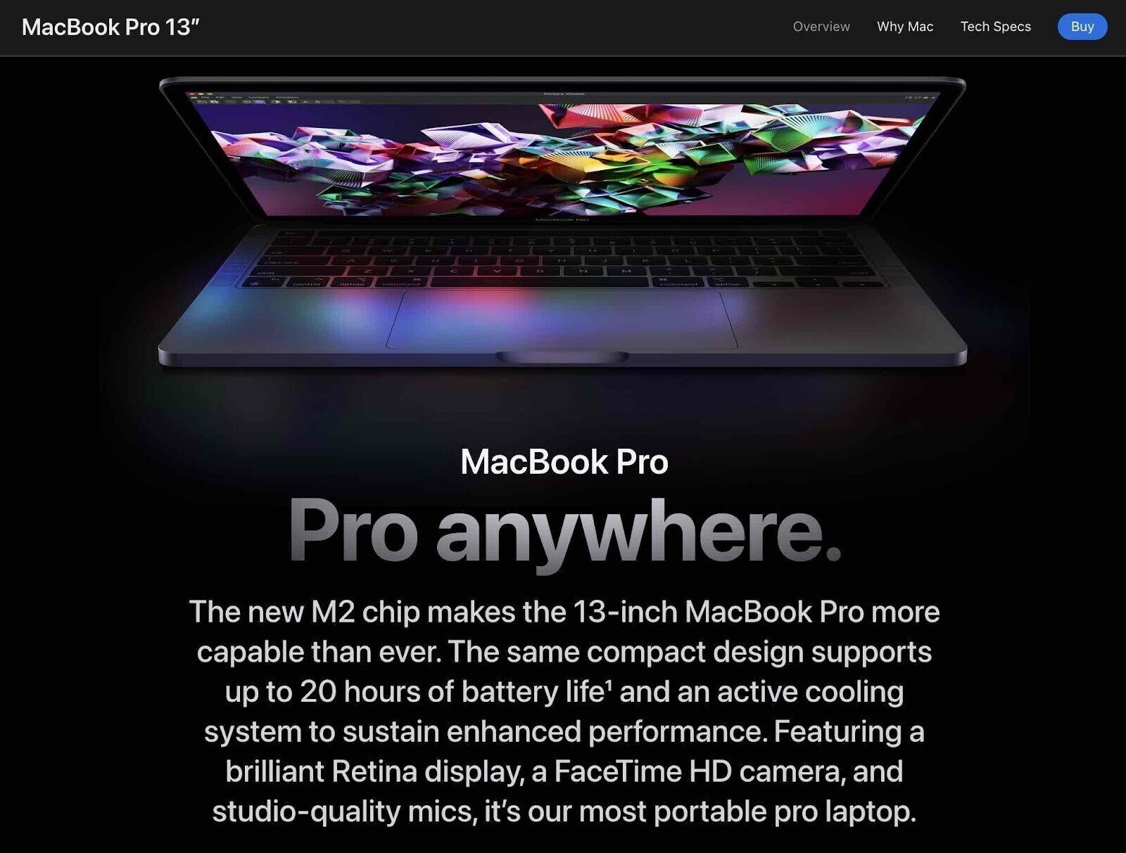 macbook pro key product features