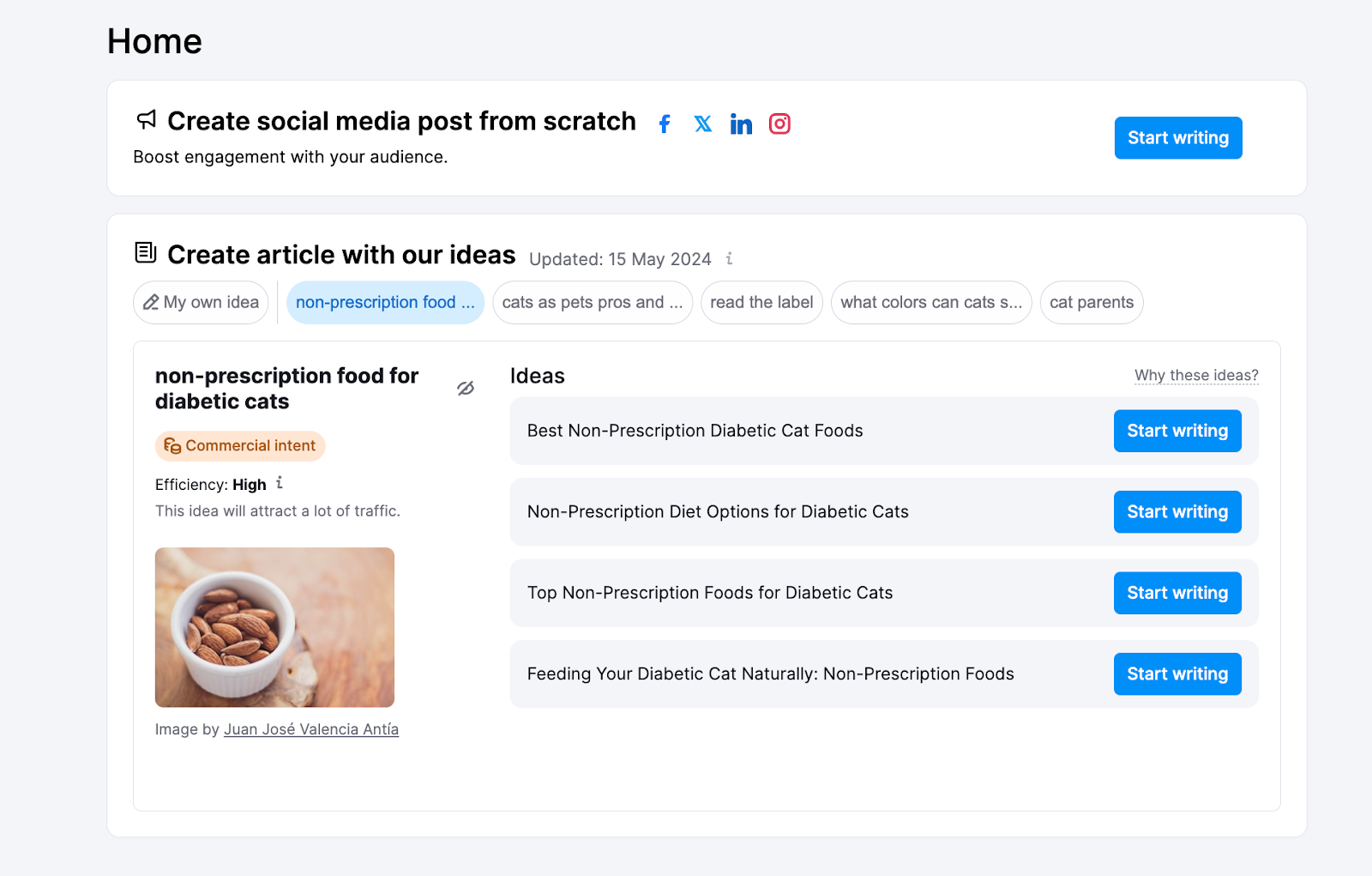 ContentShake AI: finding content ideas