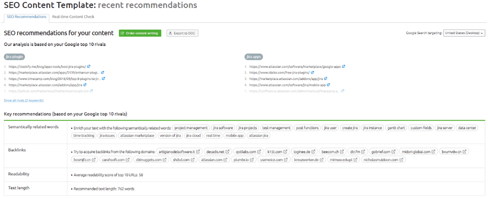 SEO content template