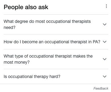 People Also Ask on a mobile SERP