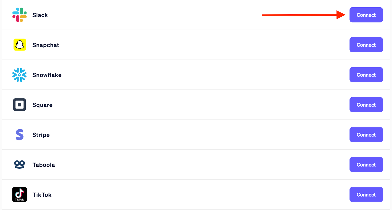Connecting Slack to AI Automated Data Connector.