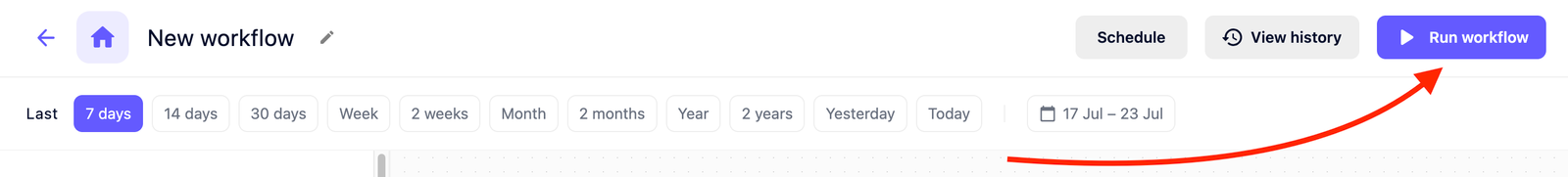 The final step in Semrush&rsquo;s AI Automated Data Connector workflow setup.