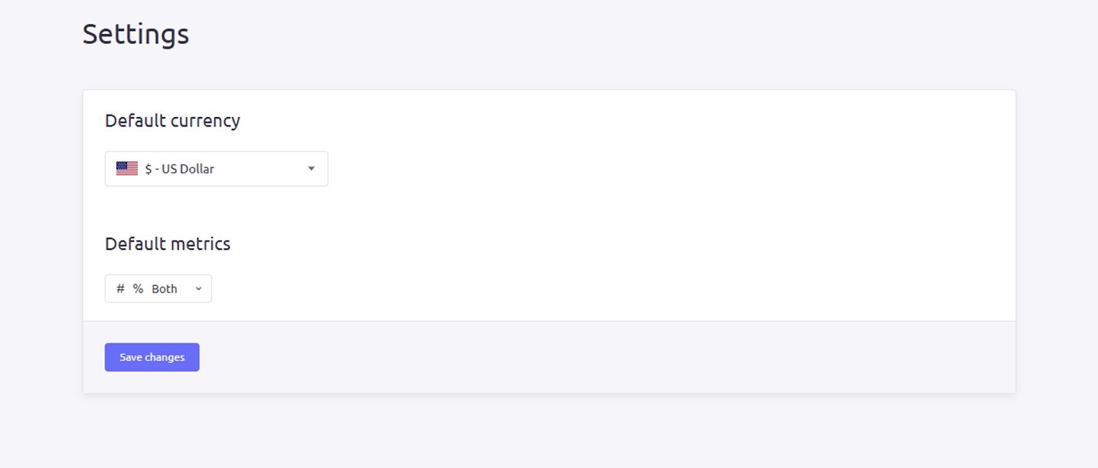 Changing currency and metric settings in AdClarity &mdash; Advertising Intelligence