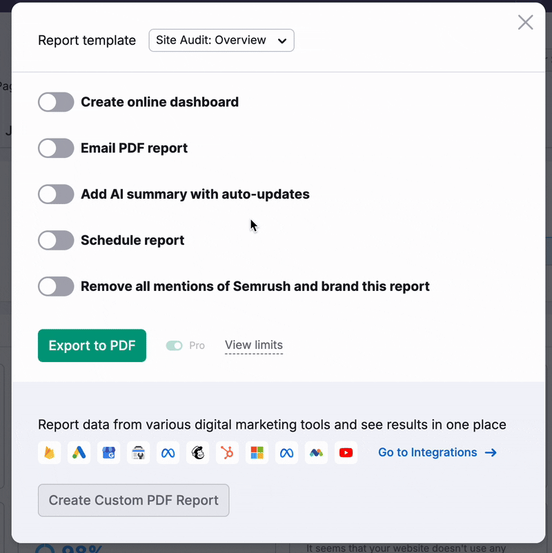 Exporting Site Audit Results image 3