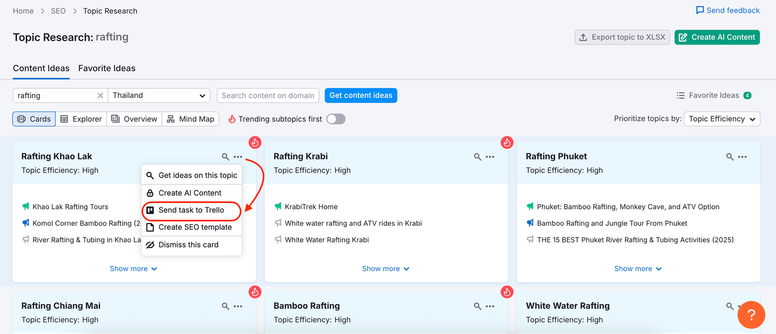 Trello and Semrush Integrations image 4