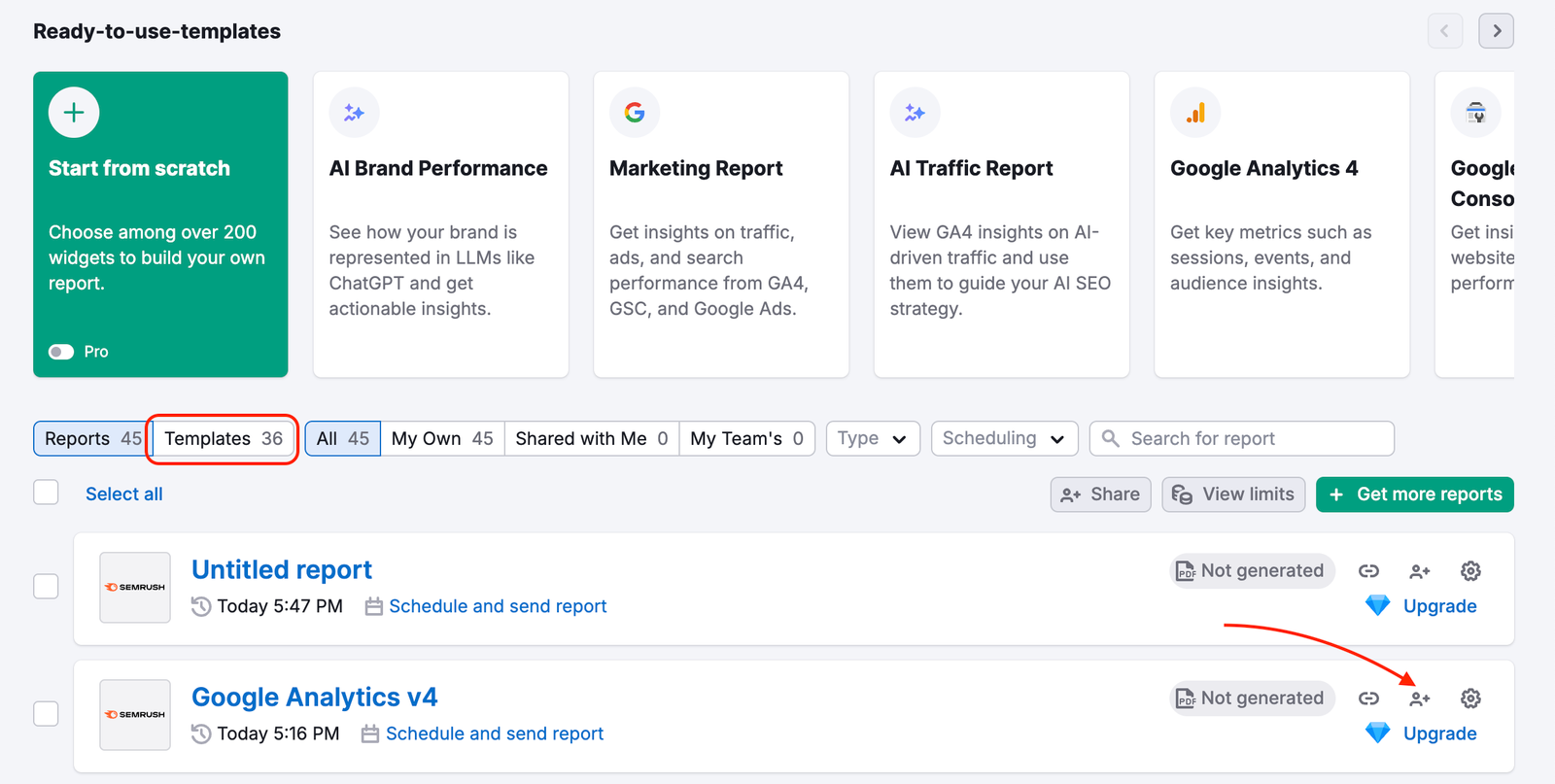 How to share your reporting templates in My Reports