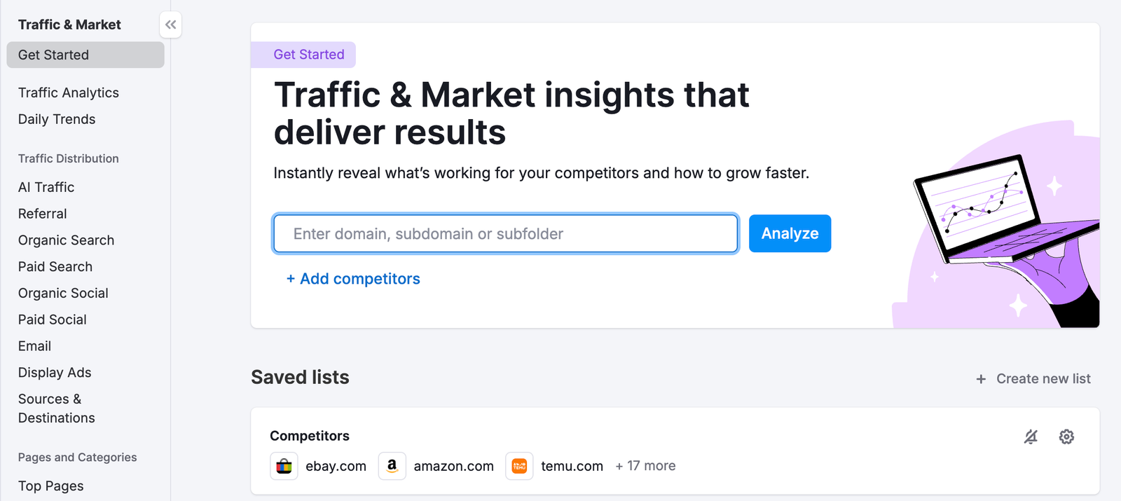 Getting Started with Semrush Traffic & Market image 1